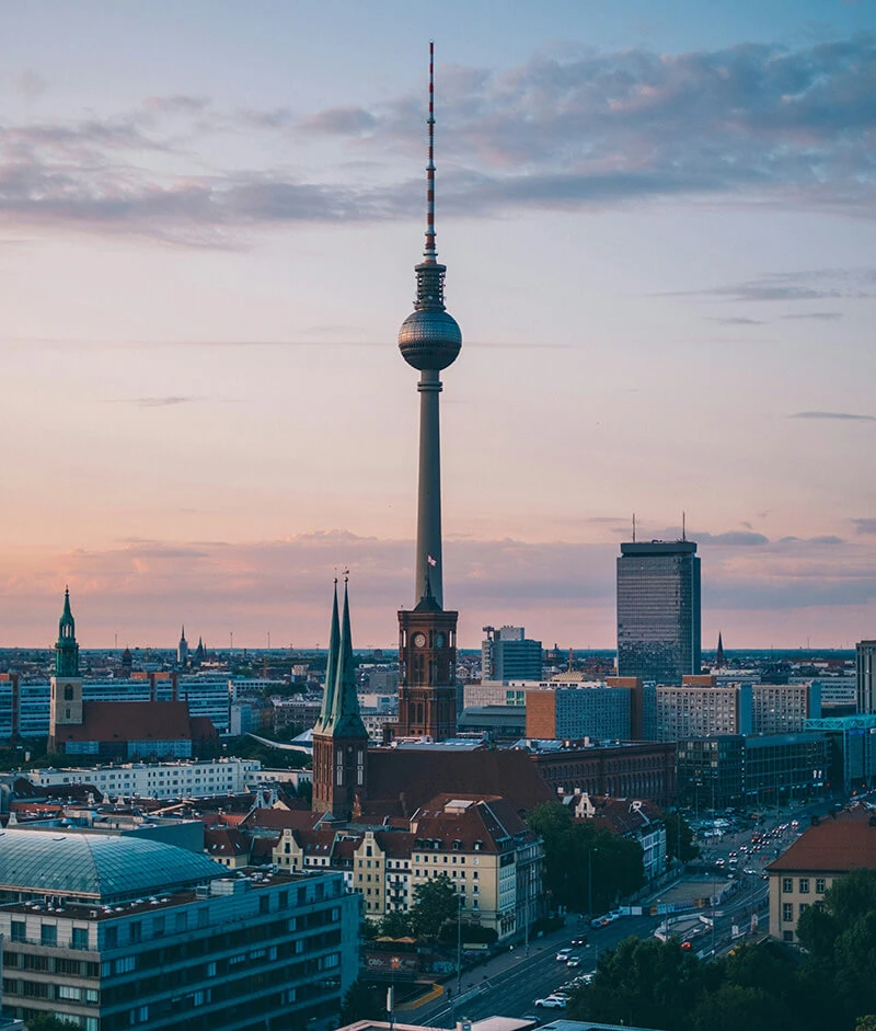 Berlin at sunset