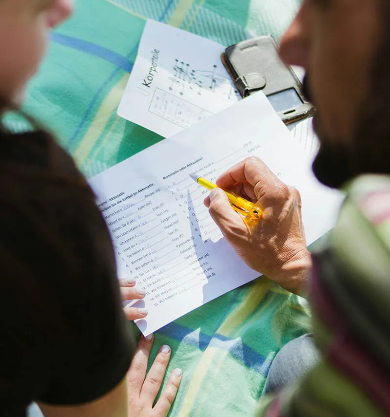 People studying German