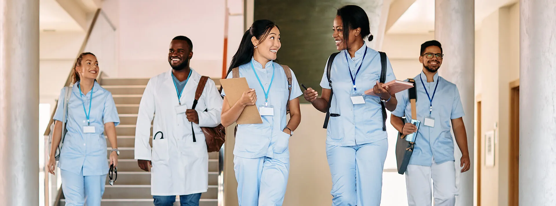 Nurses walking together